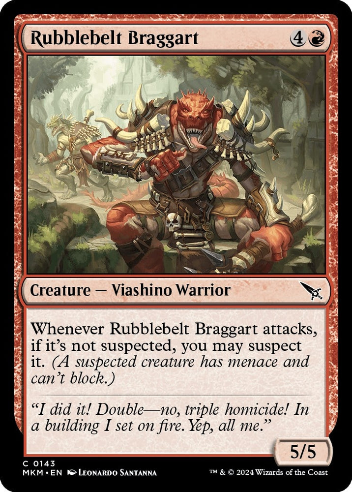Image for Rubblebelt Braggart (143) [Murders at Karlov Manor]