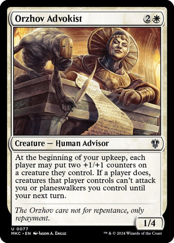 Image for Orzhov Advokist (77) [Commander: Murders at Karlov Manor]