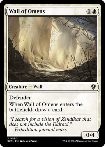 Image for Wall of Omens (90) [Commander: Murders at Karlov Manor]