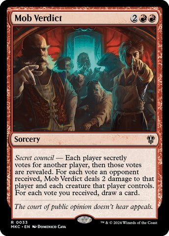 Image for Mob Verdict (33) [Commander: Murders at Karlov Manor]