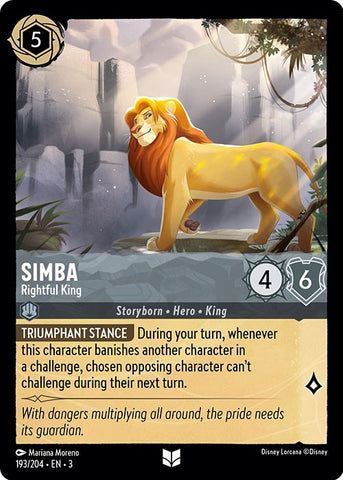 Image for Simba - Rightful King (193/204) - Disney Lorcana