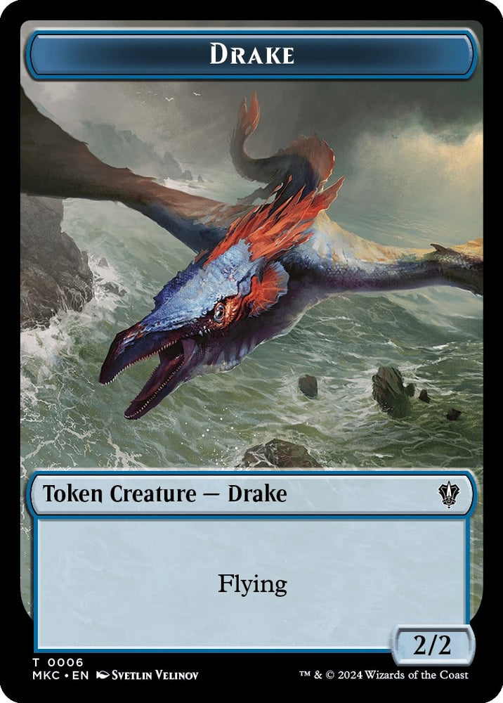 Image for Drake // Koma's Coil Double-Sided Token (6 // 7) [Commander: Murders at Karlov Manor]