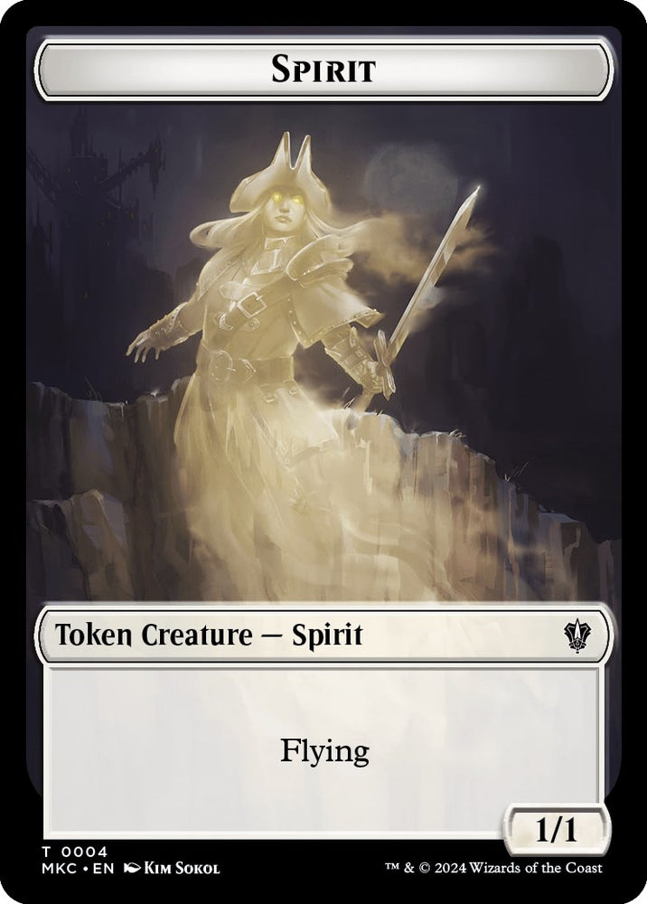 Image for Spirit // Phyrexian Germ Double-Sided Token (4 // 10) [Commander: Murders at Karlov Manor]