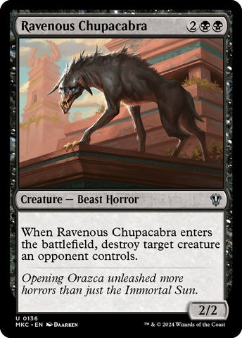 Image for Ravenous Chupacabra (136) [Commander: Murders at Karlov Manor]