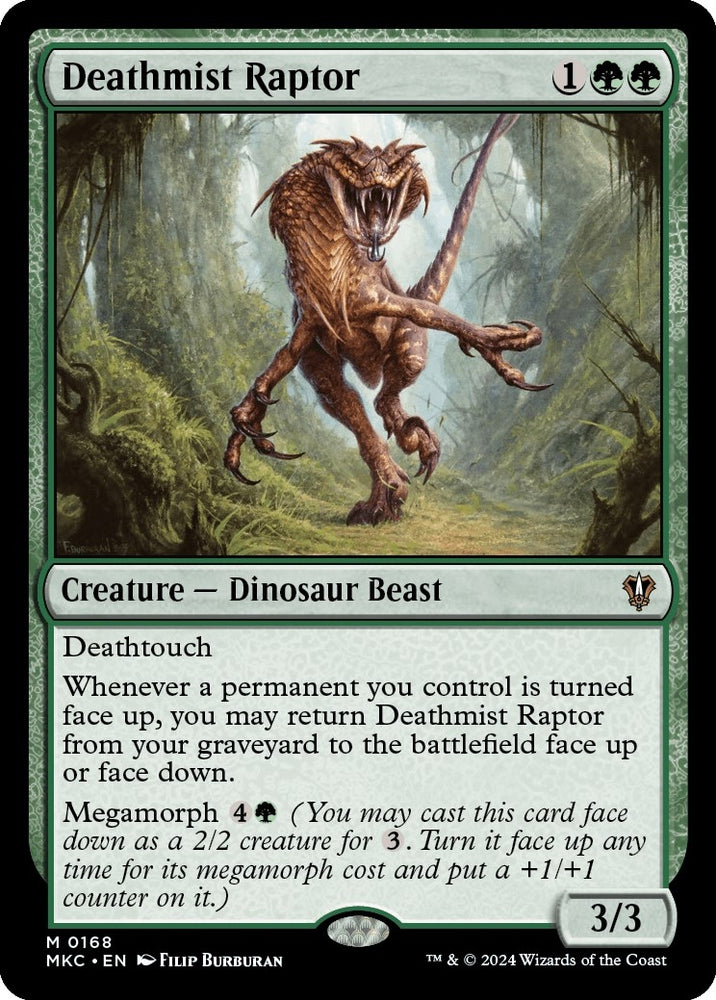 Image for Deathmist Raptor (168) [Commander: Murders at Karlov Manor]
