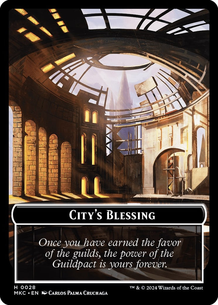 Image for City's Blessing // Zombie Double-Sided Token (28 // 11) [Commander: Murders at Karlov Manor]