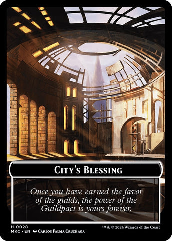 Image for City's Blessing // Zombie Double-Sided Token (28 // 11) [Commander: Murders at Karlov Manor]