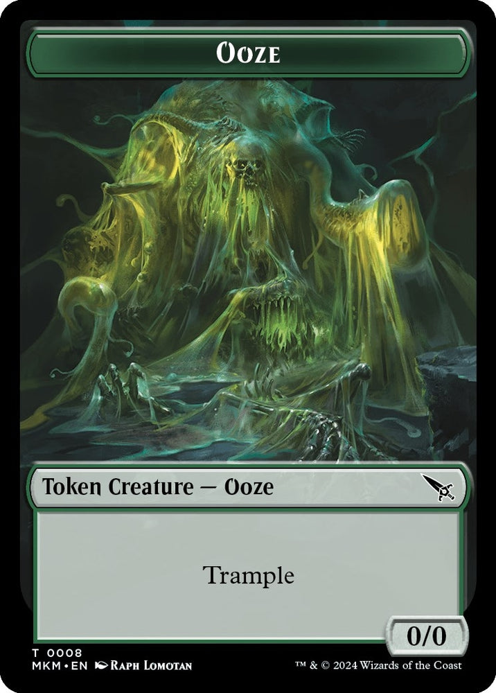 Image for Ooze // A Mysterious Creature Double-Sided Token (8 // 21) [Murders at Karlov Manor]