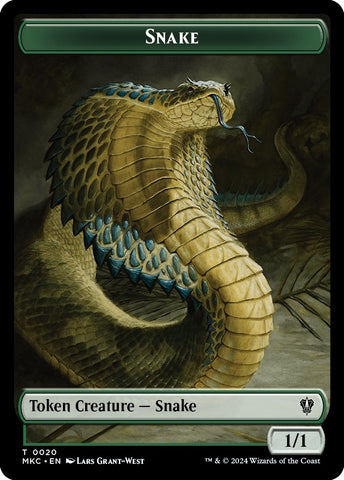 Image for Snake // Morph Double-Sided Token (20 // 30) [Commander: Murders at Karlov Manor]