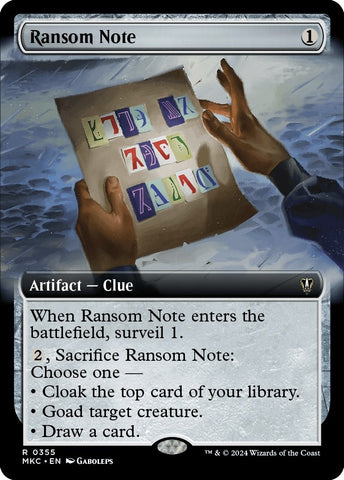Image for Ransom Note (0355) (Extended Art) (355) [Commander: Murders at Karlov Manor]