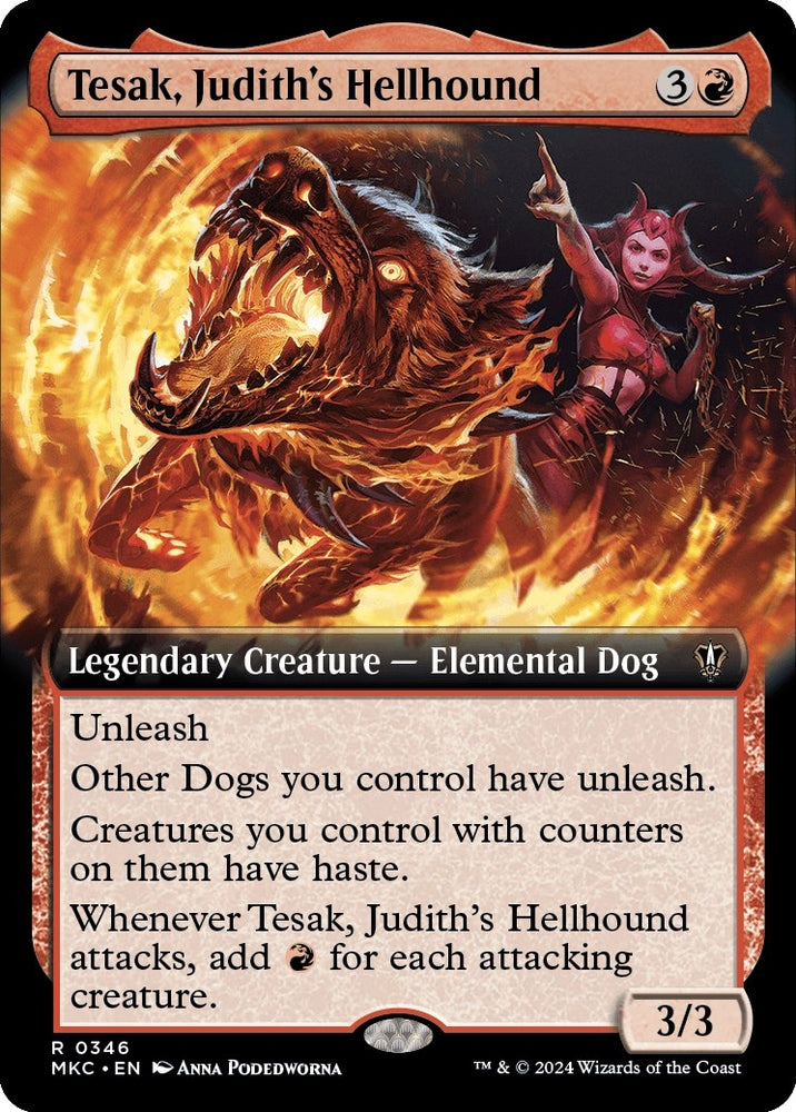 Image for Tesak, Judith's Hellhound (Extended Art) (346) [Commander: Murders at Karlov Manor]