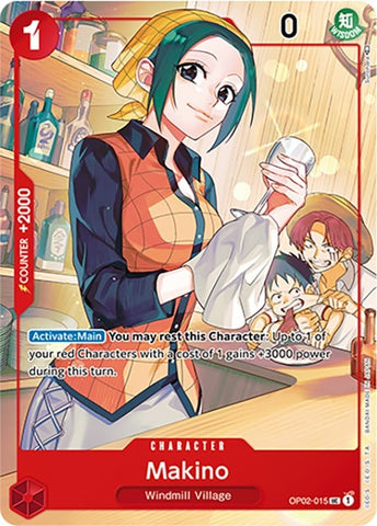 Makino (Japanese 1st Anniversary Set) (OP02-015) (One Piece Promotion Cards)