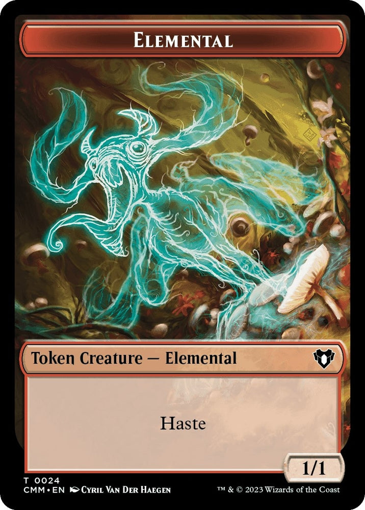 Image for Elemental (0024) // Dwarf Berserker Double-Sided Token (24 // 23) [Commander Masters]