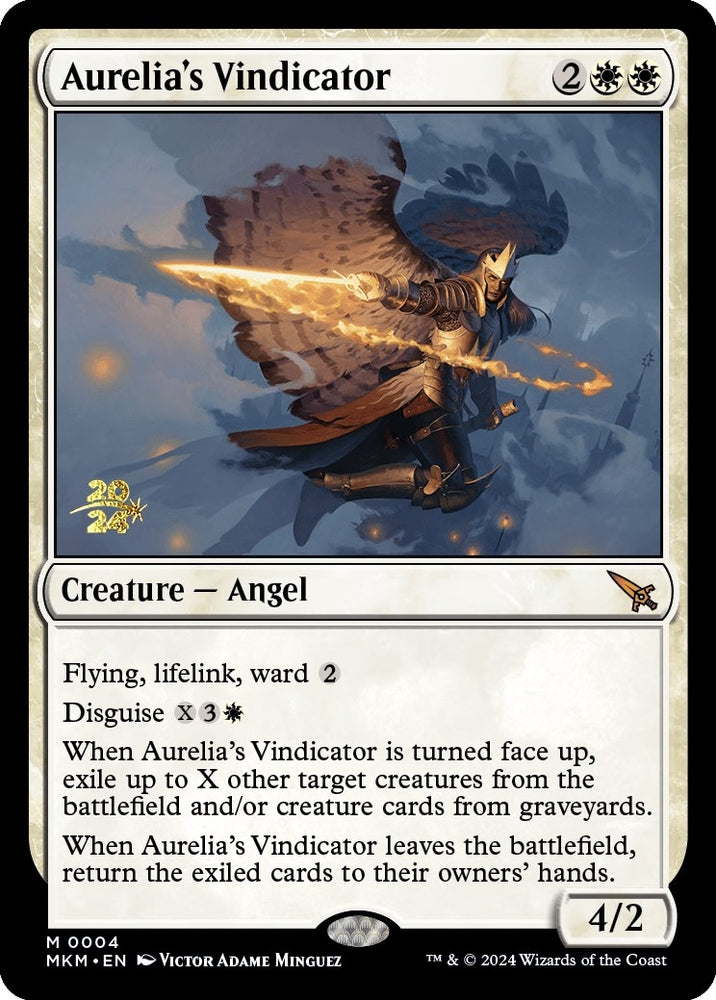 Image for Aurelia's Vindicator (4) [Prerelease Cards]