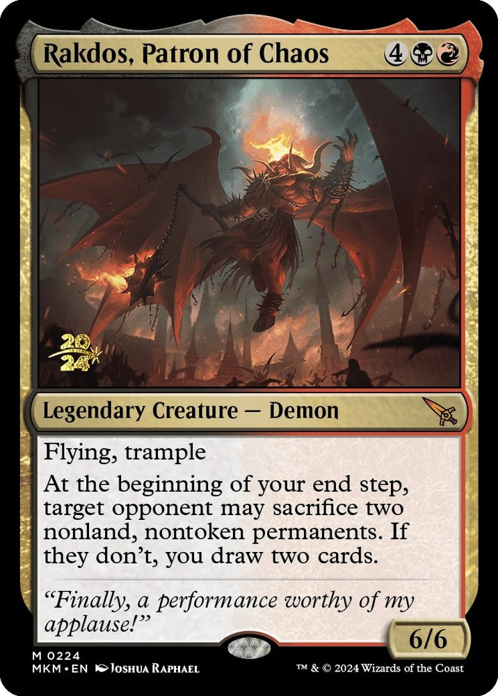 Image for Rakdos, Patron of Chaos (224) [Prerelease Cards]