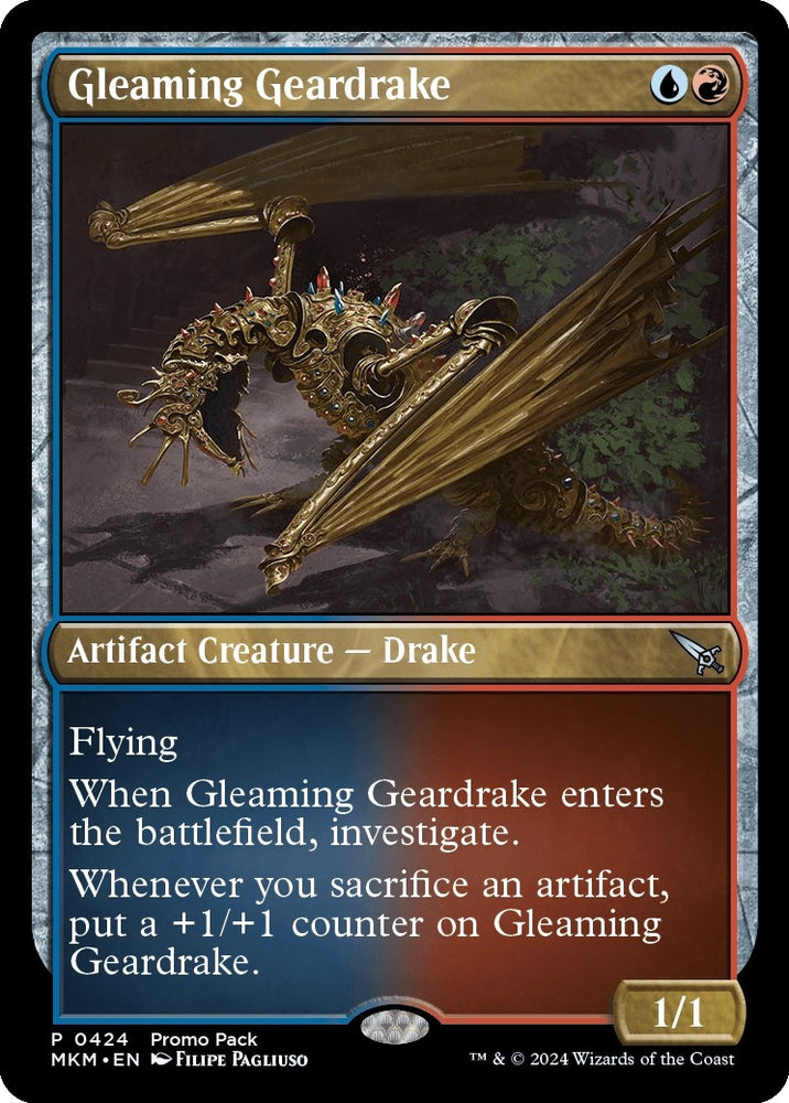 Image for Gleaming Geardrake (424) [Promo Pack: Murders at Karlov Manor]