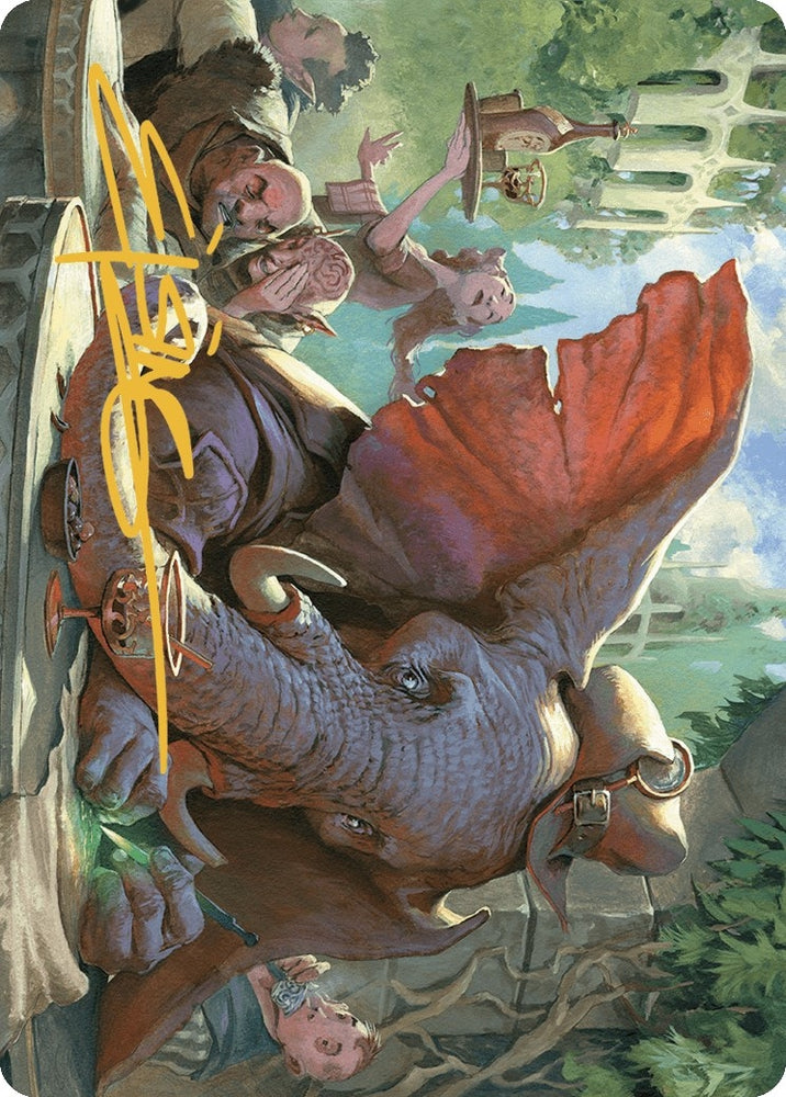 Image for Loxodon Eavesdropper Art Card (Gold-Stamped Signature) (15) [Art Series: Murders at Karlov Manor]