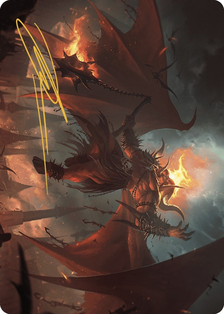 Image for Rakdos, Patron of Chaos Art Card (22/49) (Gold-Stamped Signature) (22) [Art Series: Murders at Karlov Manor]