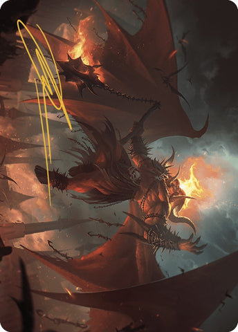 Image for Rakdos, Patron of Chaos Art Card (22/49) (Gold-Stamped Signature) (22) [Art Series: Murders at Karlov Manor]