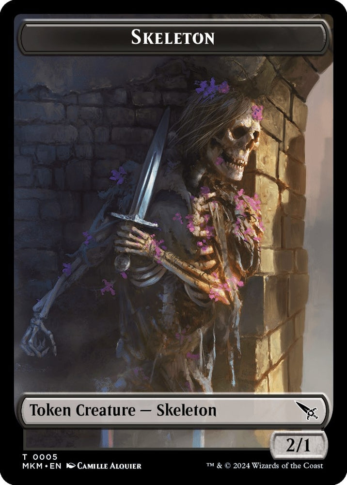 Image for Skeleton Token (5) [Murders at Karlov Manor]