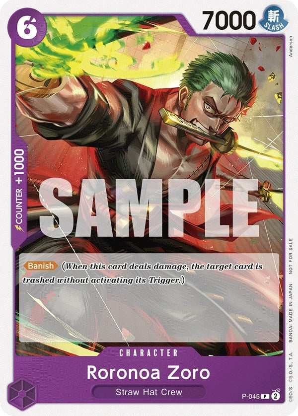 Image for Roronoa Zoro (OP-06 Pre-Release Tournament) [Participant] (P-045) (One Piece Promotion Cards) - One Piece Card Game