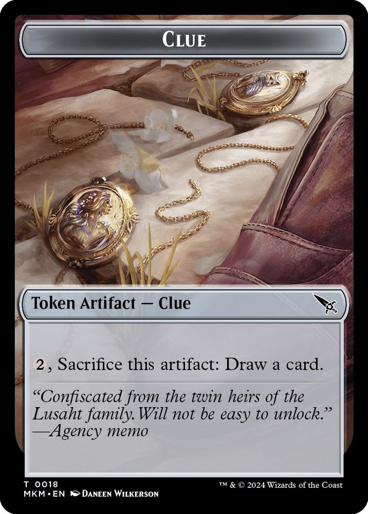 Image for Clue (0018) // A 0045 Double-Sided Token (18 // 45) [Murders at Karlov Manor]