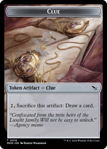 Image for Clue (0018) // A 0045 Double-Sided Token (18 // 45) [Murders at Karlov Manor]