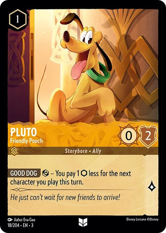 Image for Pluto - Friendly Pooch (18/204) - Disney Lorcana