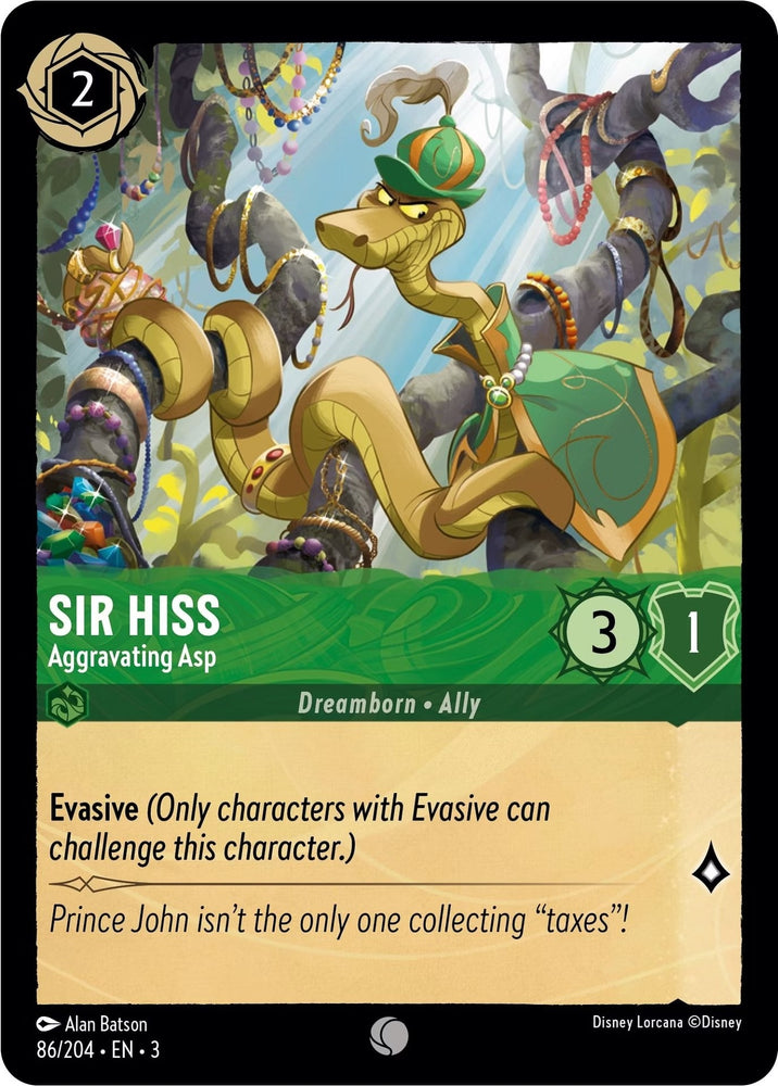 Image for Sir Hiss - Aggravating Asp (86/204) - Disney Lorcana