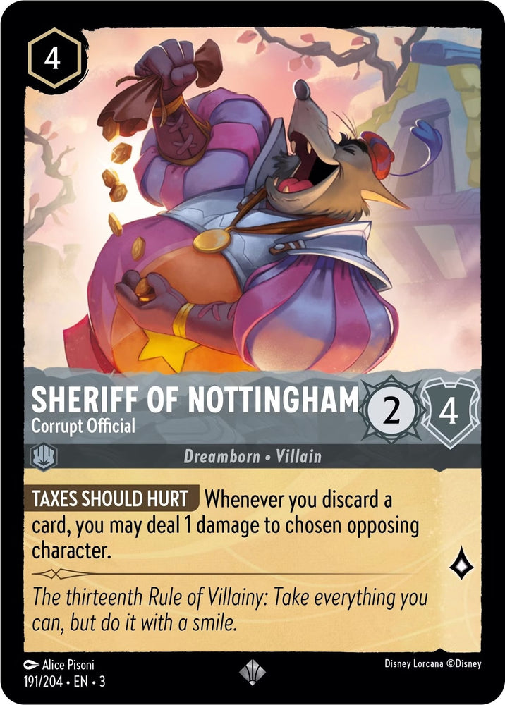 Image for Sheriff of Nottingham - Corrupt Official (191/204) - Disney Lorcana