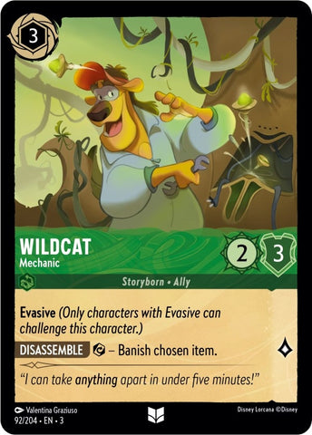 Image for Wildcat - Mechanic (92/204) - Disney Lorcana