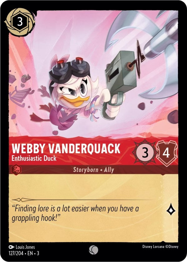 Image for Webby Vanderquack - Enthusiastic Duck (127/204) - Disney Lorcana