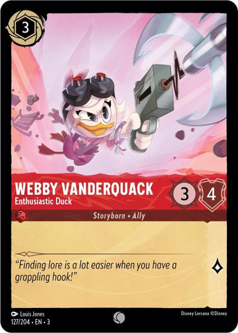 Image for Webby Vanderquack - Enthusiastic Duck (127/204) - Disney Lorcana