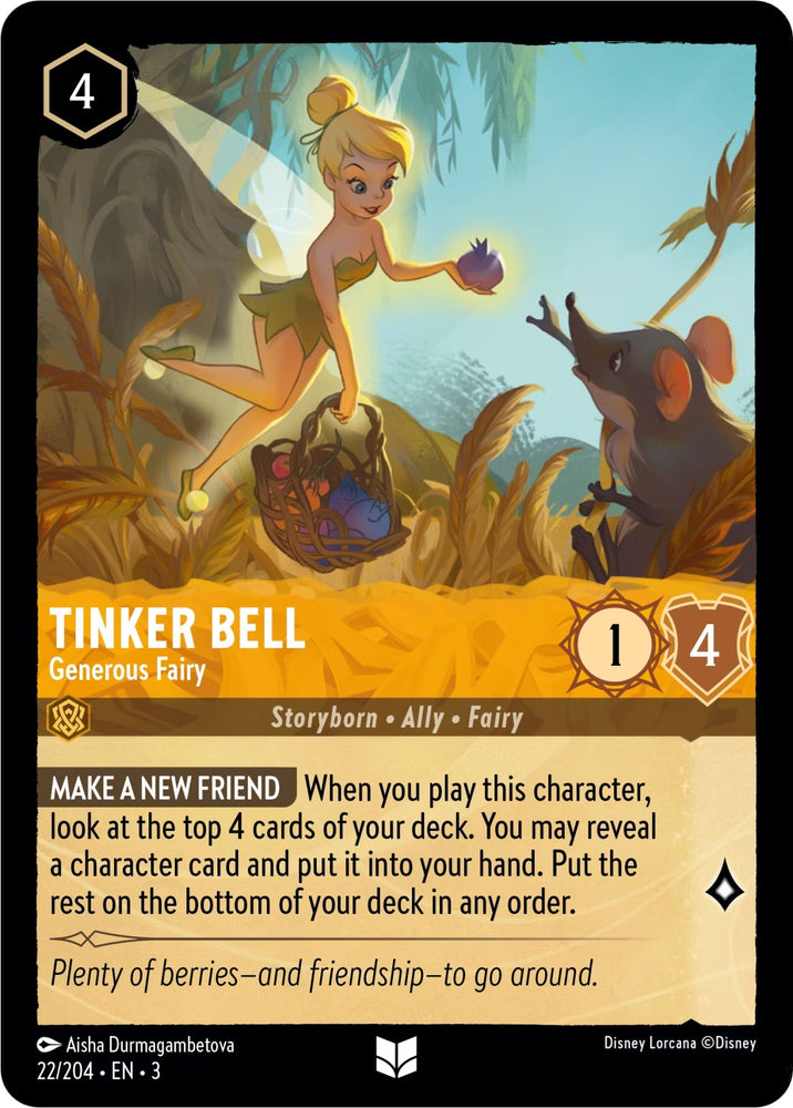 Image for Tinker Bell - Generous Fairy (22/204) - Disney Lorcana