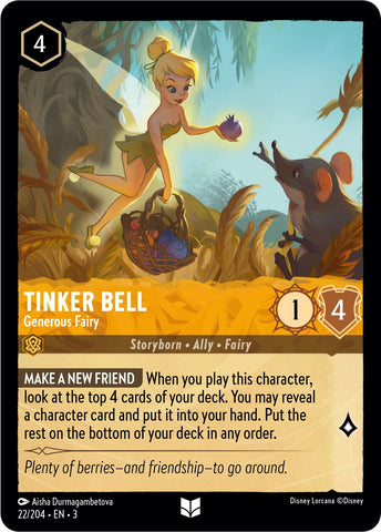 Image for Tinker Bell - Generous Fairy (22/204) - Disney Lorcana
