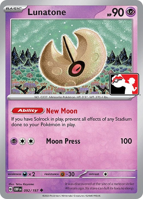 Image for Lunatone (092/197) [Prize Pack Series Cards]