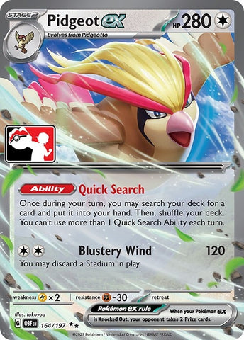 Image for Pidgeot ex (164/197) [Prize Pack Series Cards]
