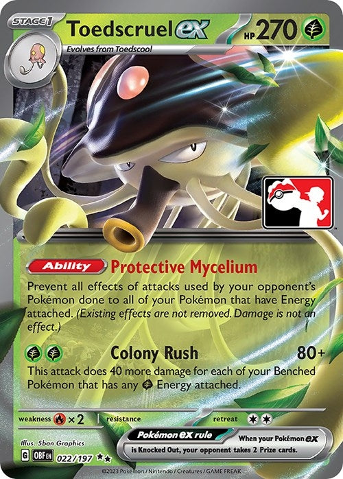 Image for Toedscruel ex (022/197) [Prize Pack Series Cards]