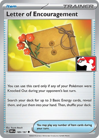 Image for Letter of Encouragement (189/197) [Prize Pack Series Cards]