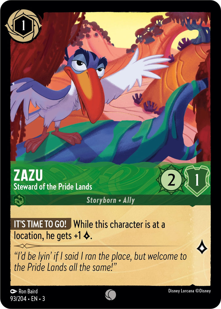 Image for Zazu - Steward of the Pride Lands (93/204) - Disney Lorcana