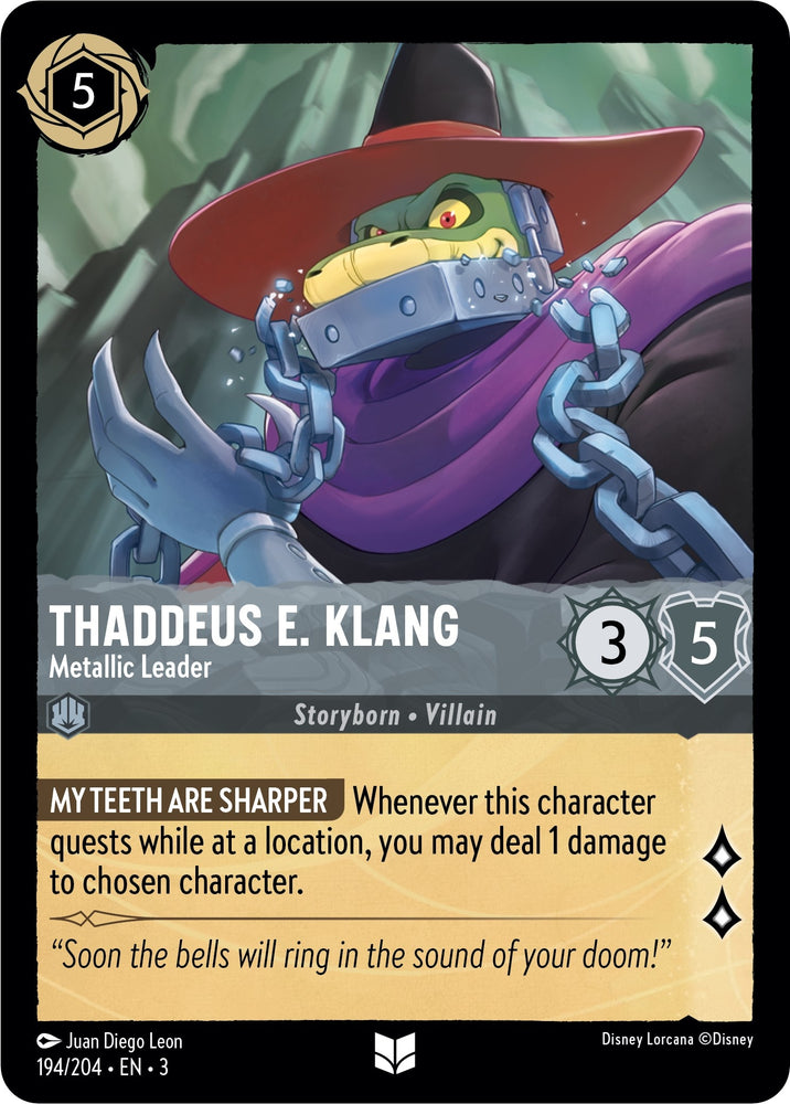 Image for Thaddeus E. Klang - Metallic Leader (194/204) - Disney Lorcana