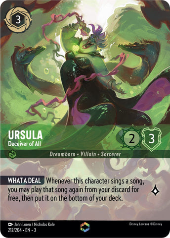 Image for Ursula - Deceiver of All (Enchanted) (212/204) - Disney Lorcana