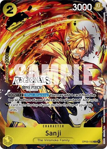Image for Sanji (Online Regional 2024) [Participant] (OP03-102) (One Piece Promotion Cards) - One Piece Card Game