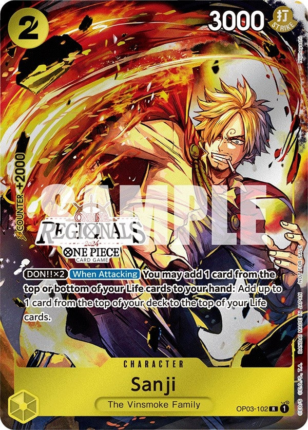 Image for Sanji (Online Regional 2024) [Participant] (OP03-102) - One Piece Card Game