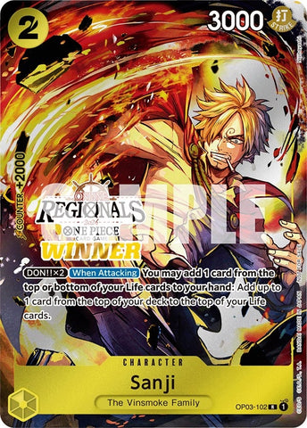 Image for Sanji (Online Regional 2024) [Winner] (OP03-102) (One Piece Promotion Cards) - One Piece Card Game