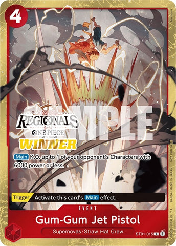 Gum-Gum Jet Pistol (Online Regional 2024) [Winner] (ST01-015) (One Piece Promotion Cards)