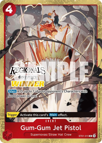Gum-Gum Jet Pistol (Offline Regional 2024) [Winner] (ST01-015) (One Piece Promotion Cards)