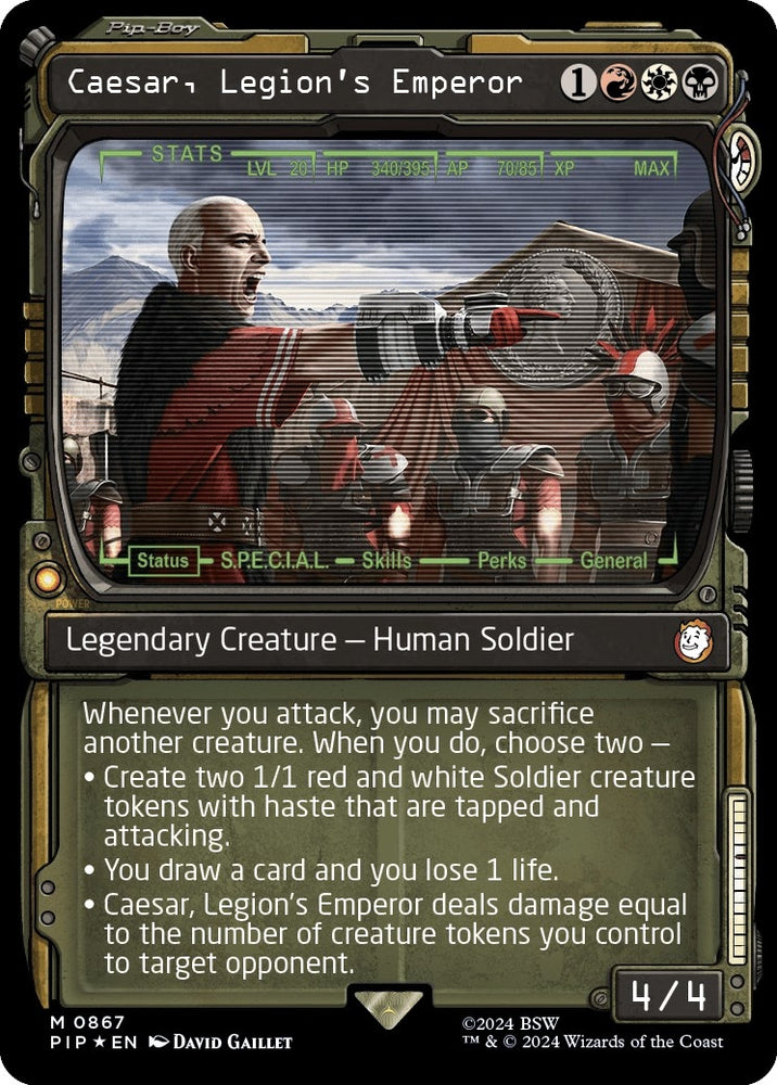 Image for Caesar, Legion's Emperor (Showcase) (Surge Foil) (867) [Universes Beyond: Fallout]