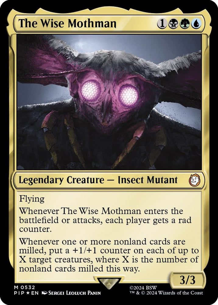 Image for The Wise Mothman (Surge Foil) (532) [Universes Beyond: Fallout]