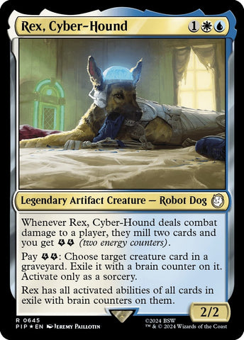 Image for Rex, Cyber-Hound (Surge Foil) (645) [Universes Beyond: Fallout]